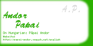 andor papai business card